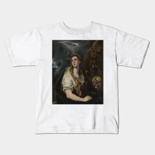 Penitent Magdalene by El Greco Kids T-Shirt